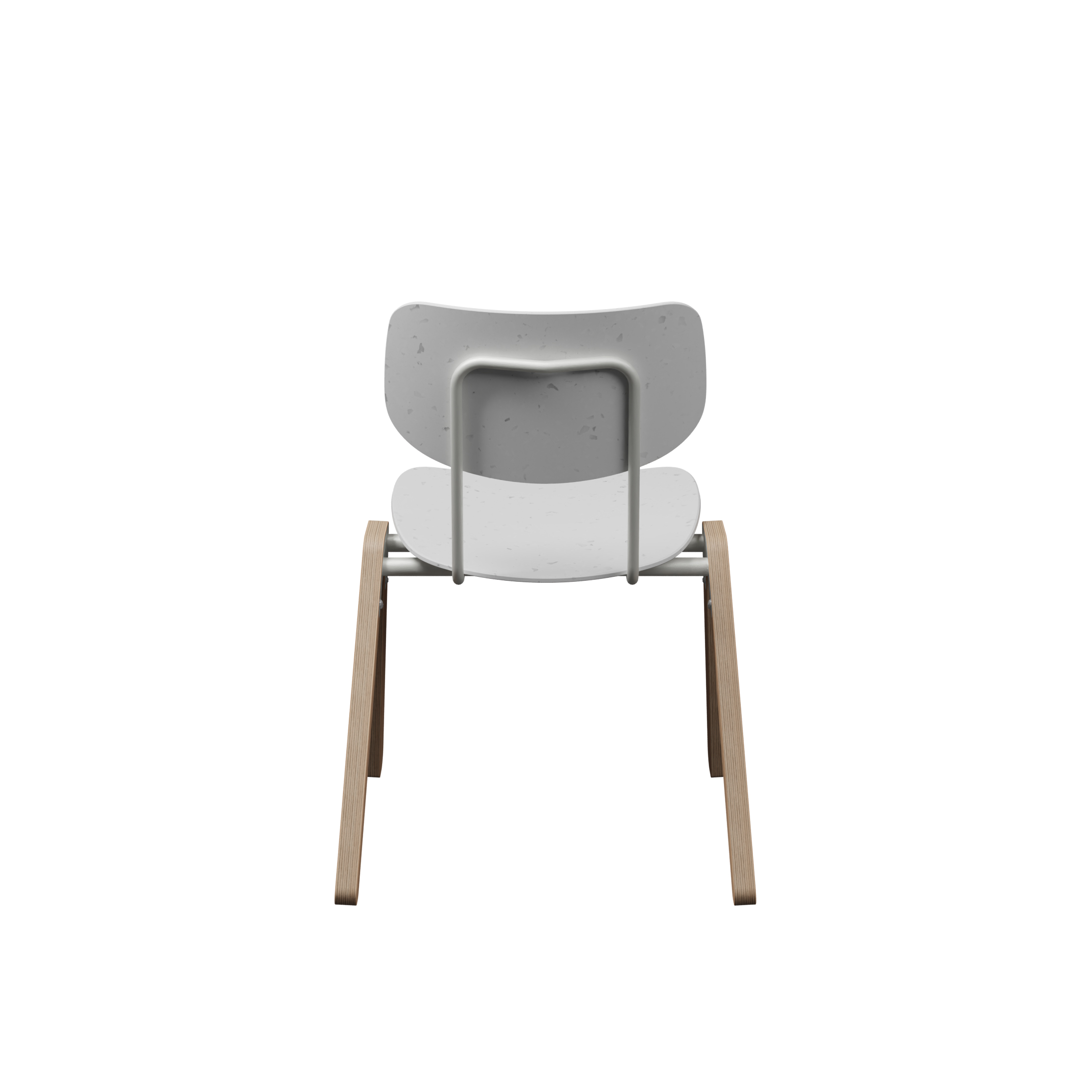 Chaise Mistinguette - plastique PEHD 100% recyclé - piètement bois - empilable