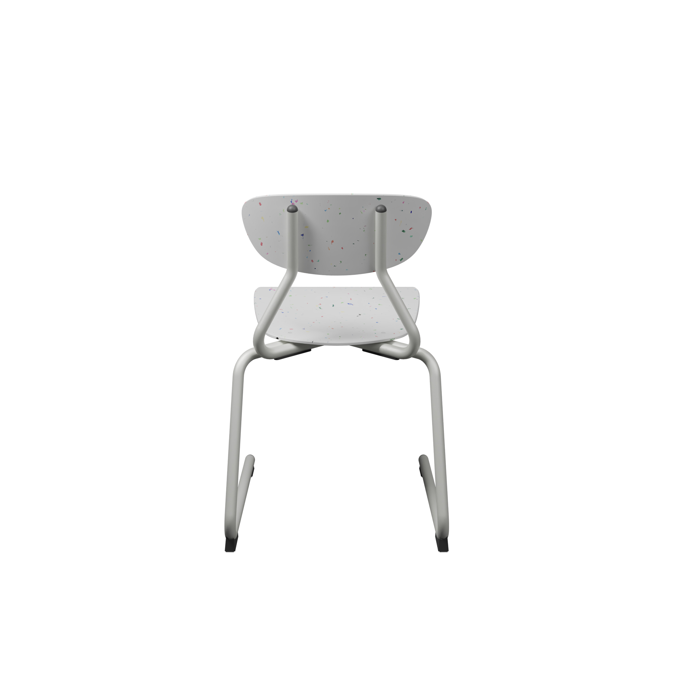 Chaise appuie sur table Marmaille - plastique PEHD 100% recyclé - structure acier - empilable