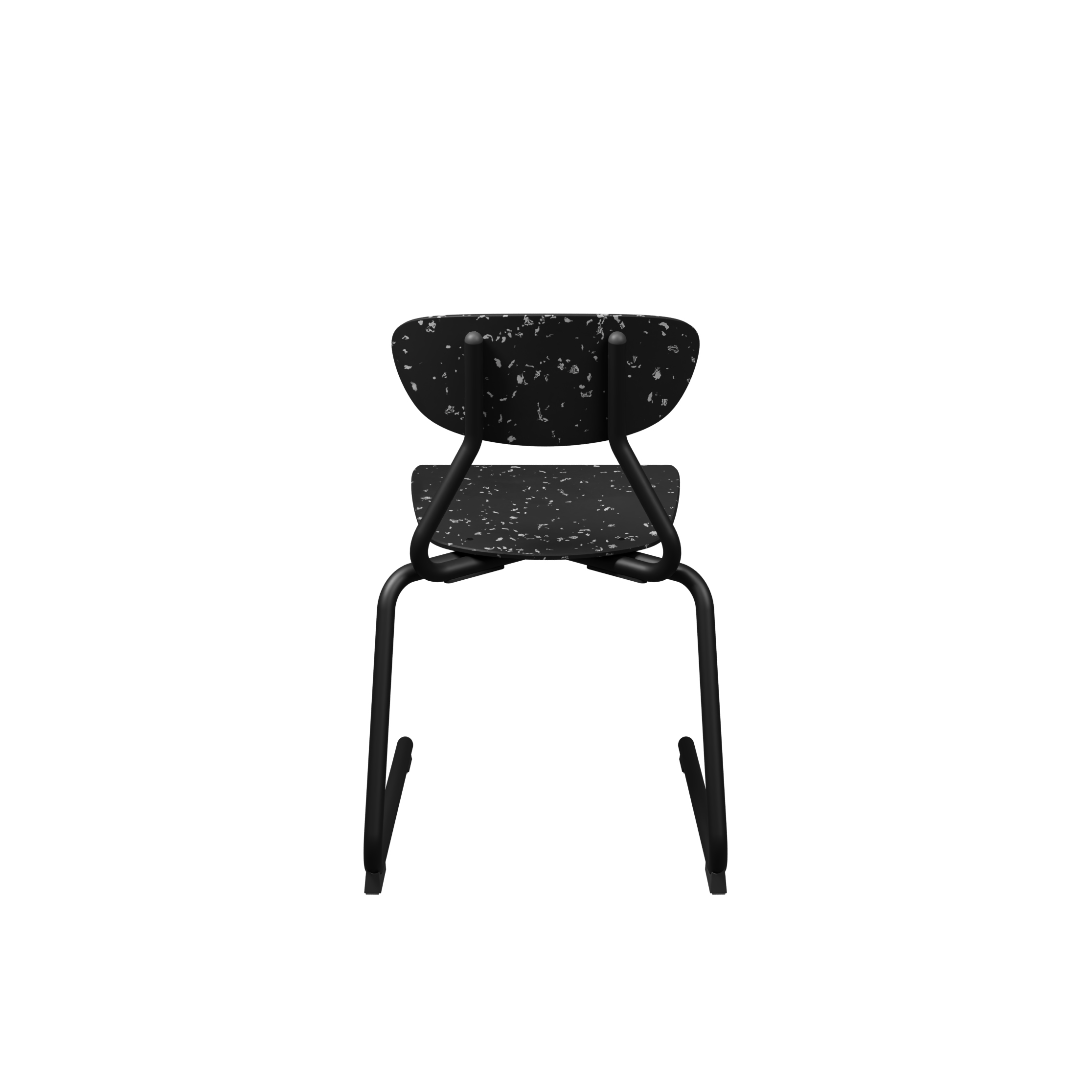 Chaise appuie sur table Marmaille - plastique PEHD 100% recyclé - structure acier - empilable