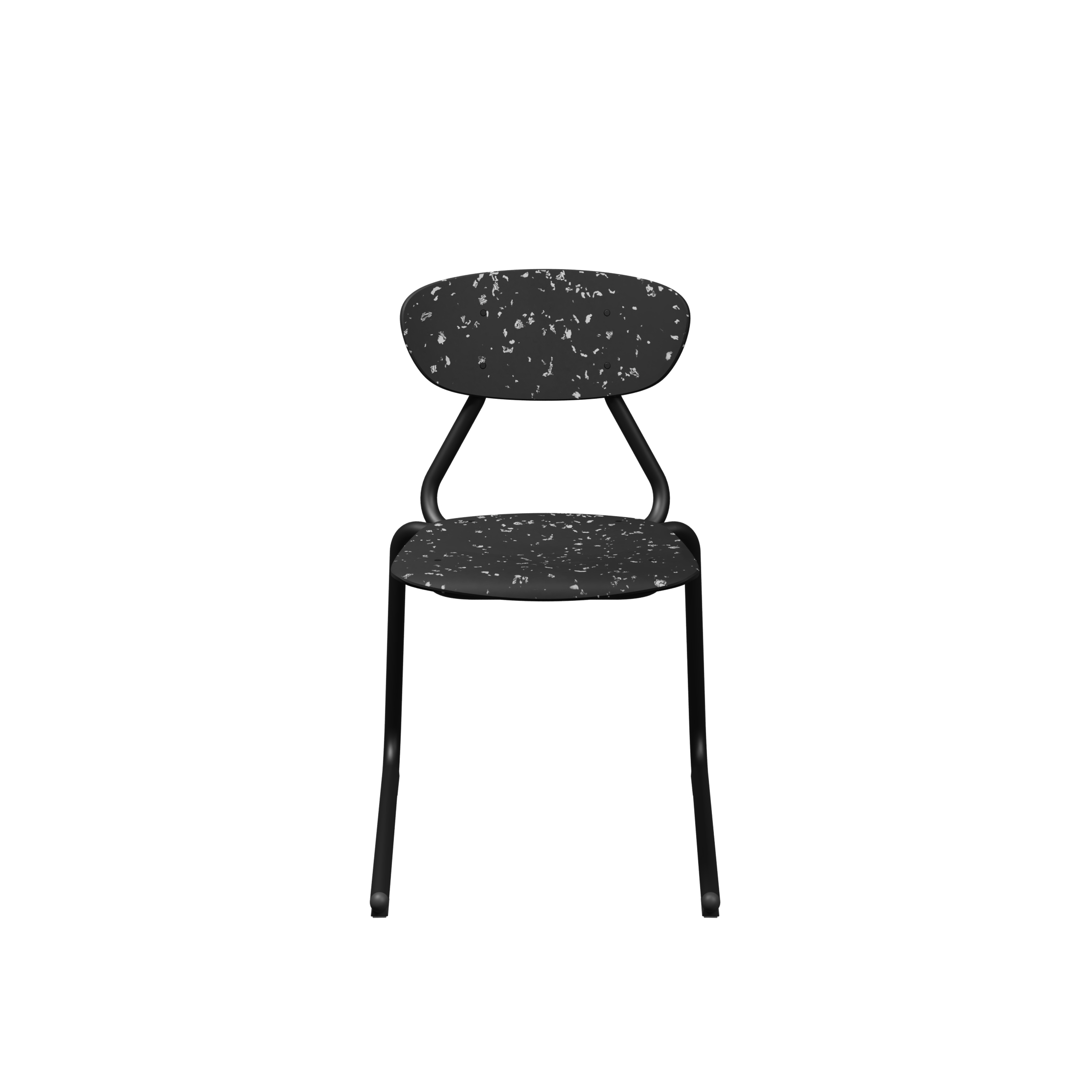 Chaise appuie sur table Marmaille - plastique PEHD 100% recyclé - structure acier - empilable