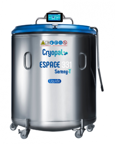 Cryoconservateur liquide Espace 331 + SB, SERENY-T BOX-Indicateur niveau/T°, remplissage auto, kit de dégazage