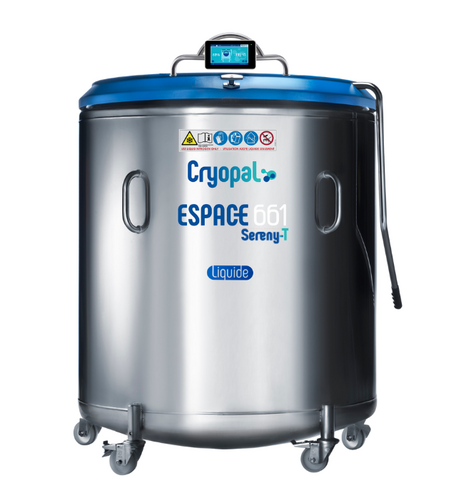 Cryoconservateur liquide Espace 661 + SB, SERENY-T BOX-Indicateur niveau/T°, remplissage auto, kit de dégazage