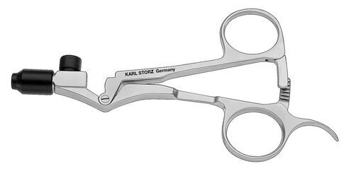 Poignée en métal en forme de Y, à crémaillère, axiale 4 positions -d'arrêt, ss raccord pour coagulation unipolaire