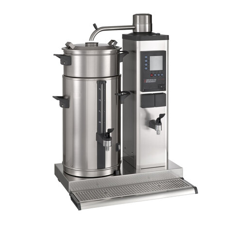 Machine à café à raccordement Bravilor B10 HW/L à 1 container de 10 L - réserve chauffée à gauche.