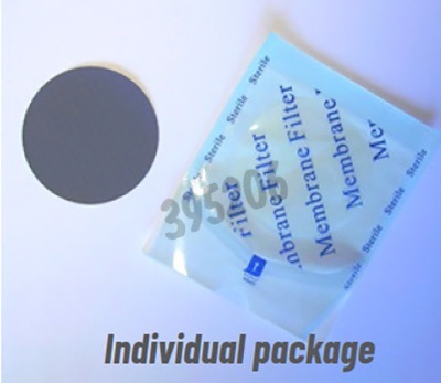 Membrane NC blanche quadrillage noir 0,22 µm 47 mm stérile emballage individuel x 100 x 100