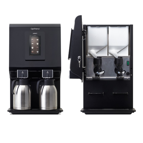 Machine à boisson instantanée Animo Double production simultanée à raccordement à eau 2 bacs