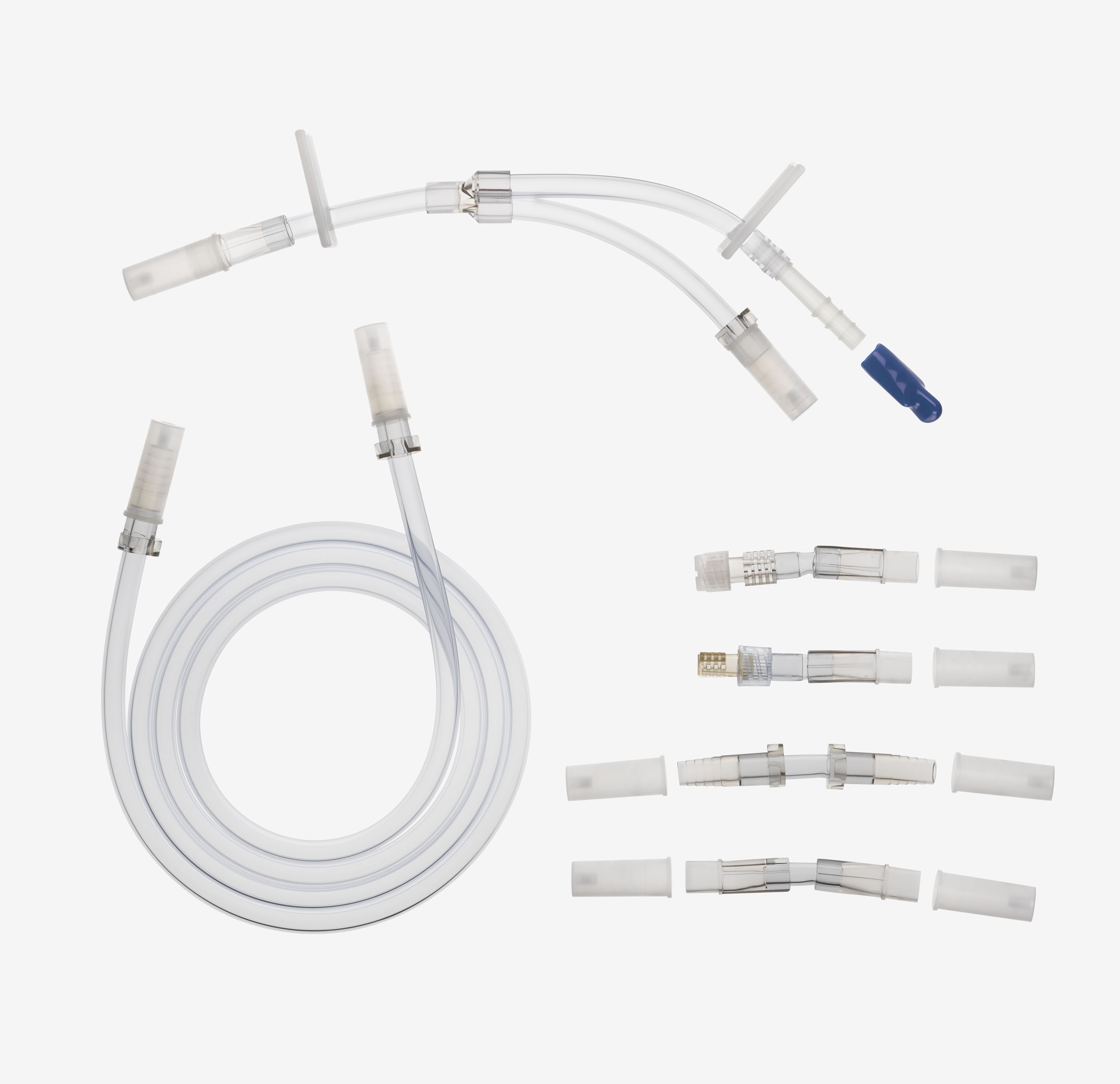 Connecteur Y avec ligne d'extension et adaptateurs - carton de 8 unités