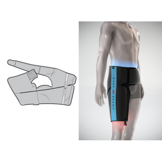 Housse pour attelle de hanche droite