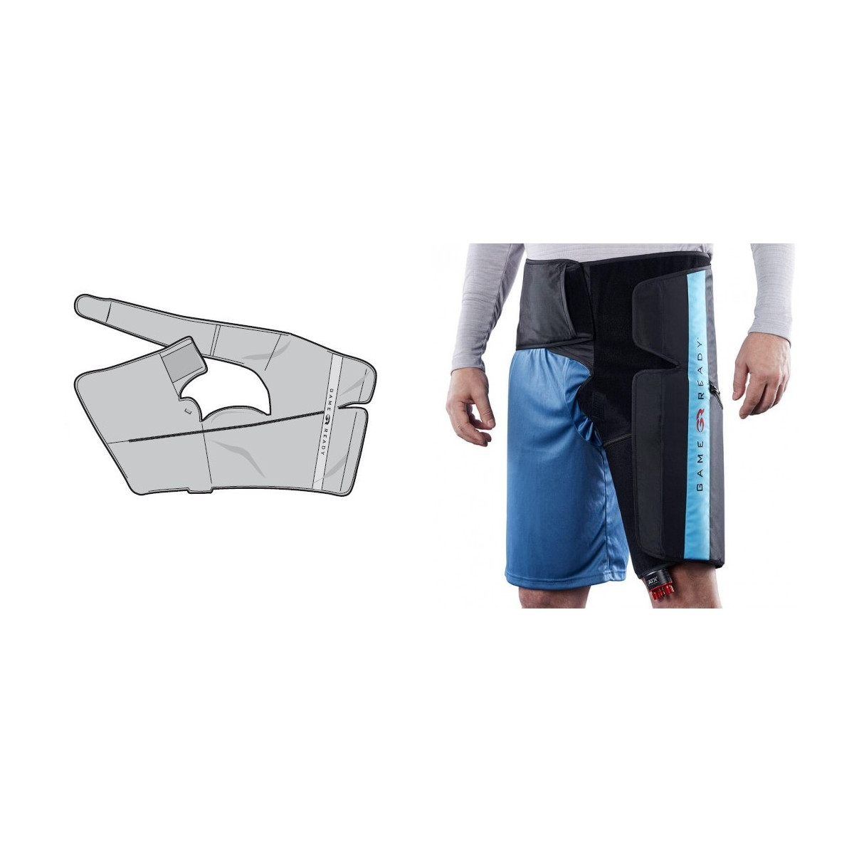 Housse pour attelle de hanche gauche