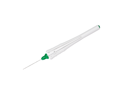 Micro pince JAWS (crocodile à bout arrondi) 23 gauge - lot de 5 - à usage unique - livrée stérile - code couleur : vert