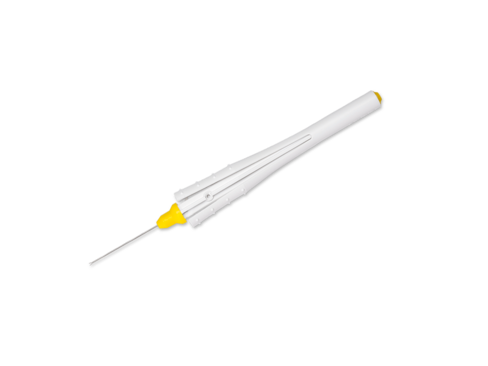 Micro pince ECKARDT 27 gauge - lot de 5 - à usage unique - livrée stérile - code couleur : jaune