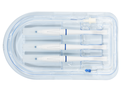 Trocart EVA AVETA 25 gauge - lot de 6 - à usage unique - livré stérile - code couleur : bleu