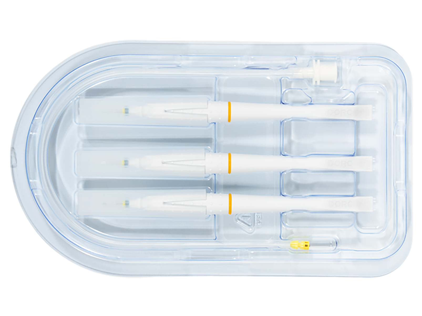 Trocart EVA AVETA 27 gauge - lot de 6 - à usage unique - livré stérile - code couleur : jaune