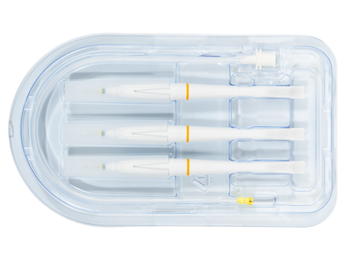 Trocart EVA AVETA 27 gauge - lot de 6 - à usage unique - livré stérile - code couleur : jaune