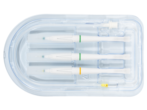 Trocart hybride EVA AVETA 23 / 27 gauge - lot de 6 - à usage unique - livré stérile - code couleur : vert