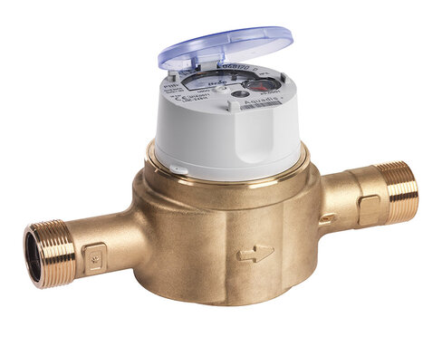 Compteur volumétrique Aquadis DN 25 - l. 260 mm - Q3=10 m3/h - R160 TVM - corps laiton - cadran verre
