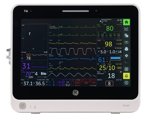 Moniteur B125P avec rack, écran 12 ' tactile, plaque GCX, batterie basique