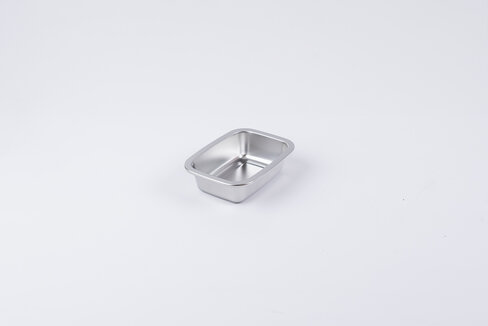Barquette inox 360ml rectangle RESTOBAC - carton de 48 pièces
