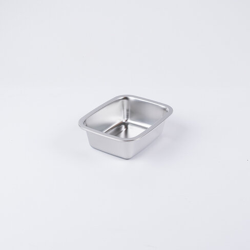 RESTOBAC - Barquette inox 600ml GN1/8 rectangle carton de 48 pièces