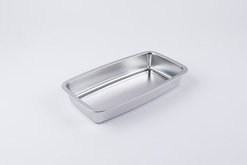 Barquette inox 1800ml GN1/3 rectangle RESTOBAC - carton de 48 pièces