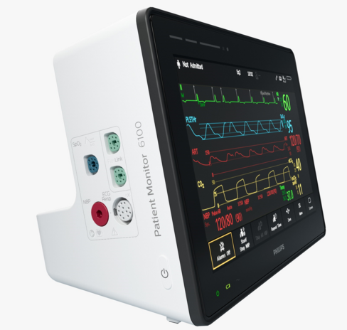 Moniteur IntelliVue PM6100, 10 pouces 6 traces, ECG, ST, Resp, SpO2 FAST PNI, 2 FlexLink
