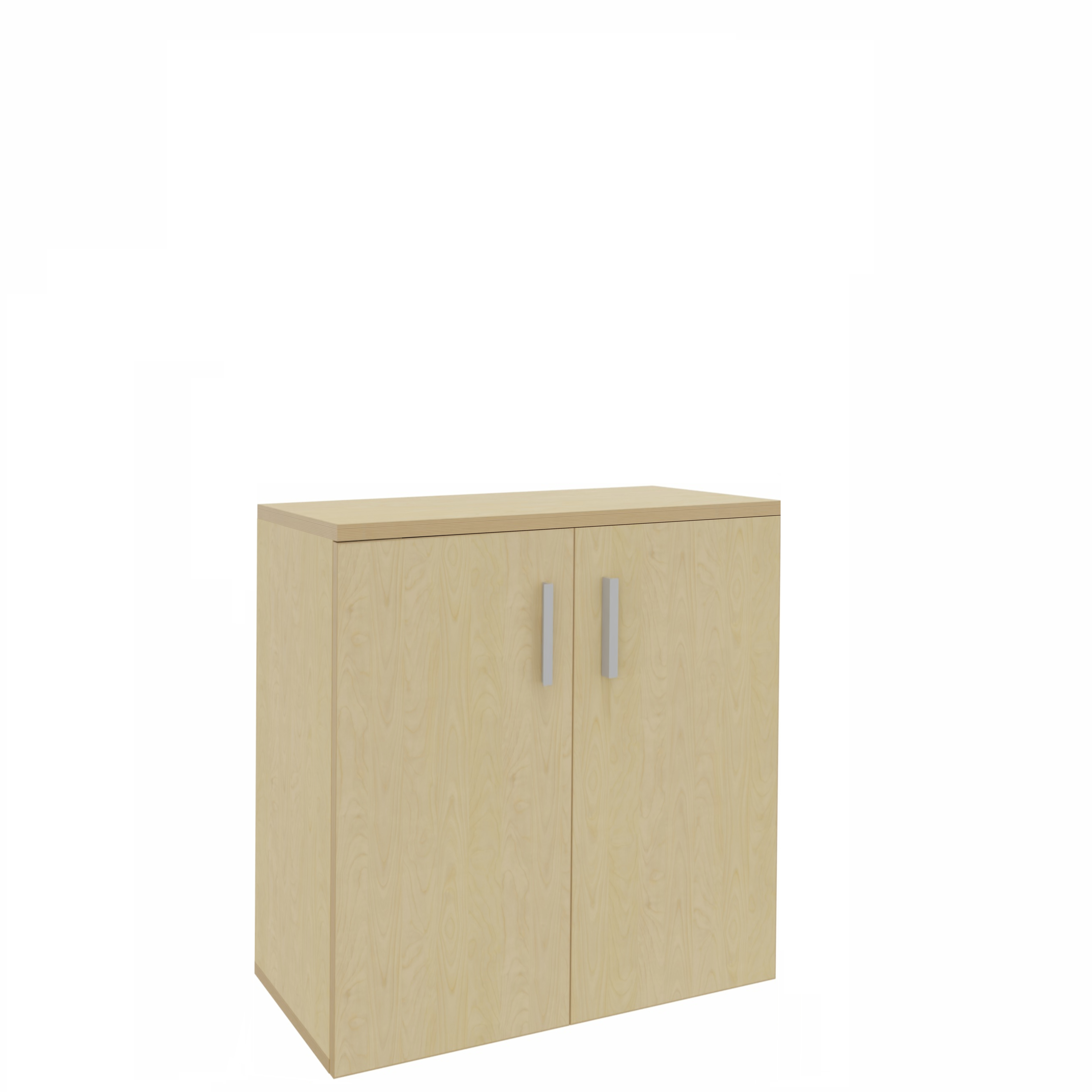 Armoire mélaminé Arial - h. 100 x l. 80 cm - 2 tablettes - portes battantes