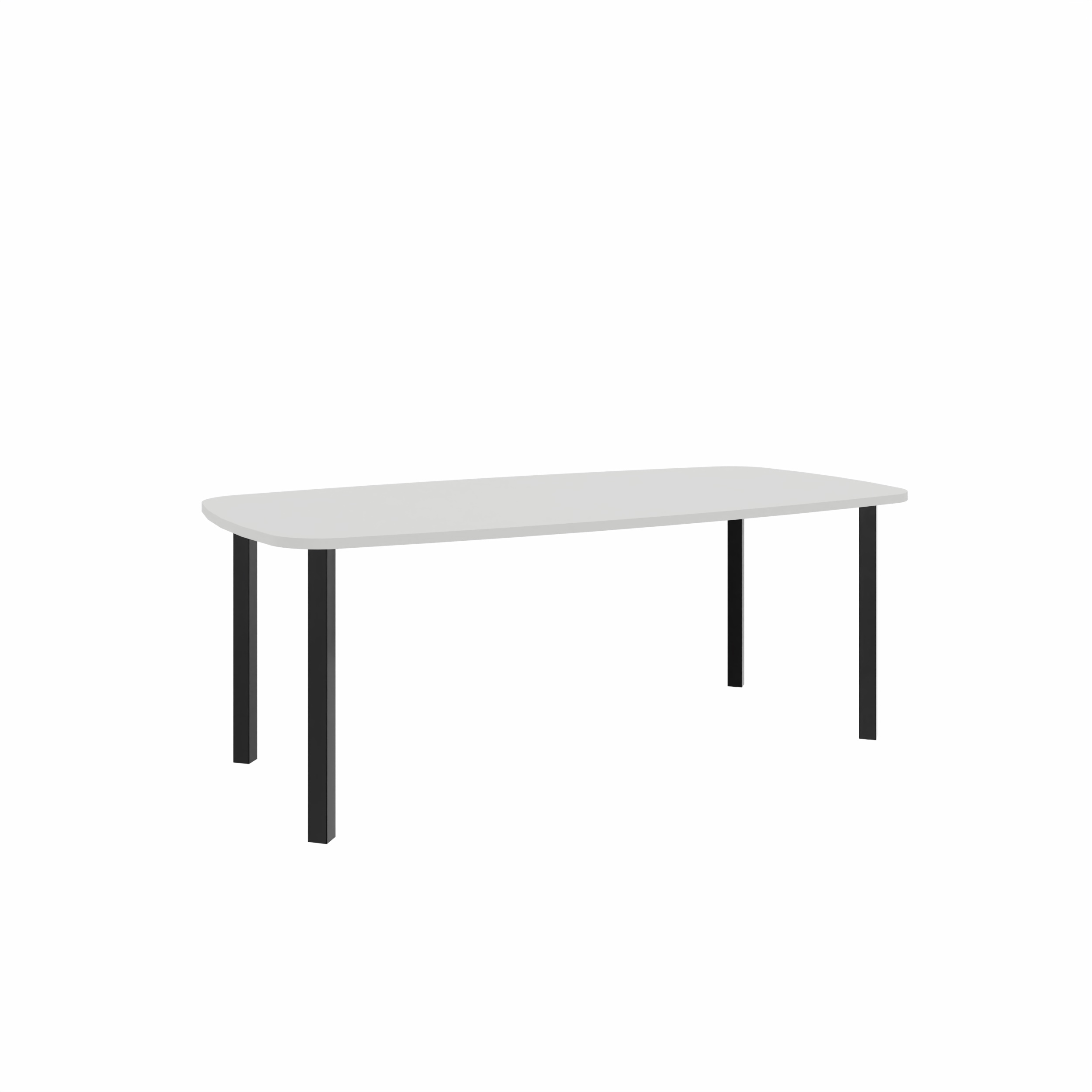 Table de réunion ovale 8 places Arial - l. 200 x pr. 100 cm - 4 pieds