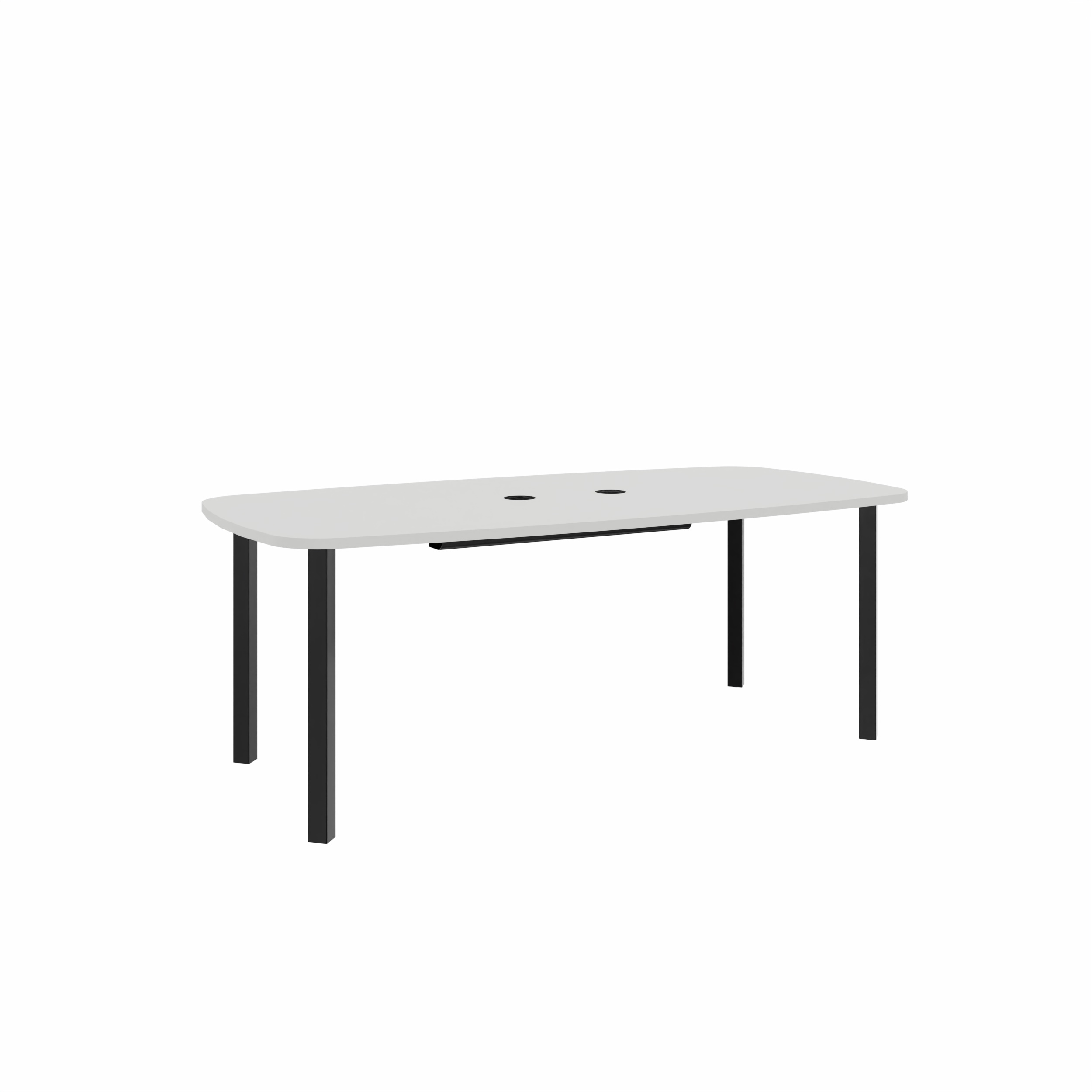 Table de réunion ovale 8 places Arial - l. 200 x pr. 100 cm - 2 obturateurs - 4 pieds