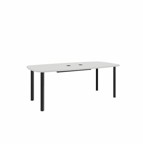 Table de réunion ovale 8 places Arial - l. 200 x pr. 100 cm - 2 obturateurs - 4 pieds