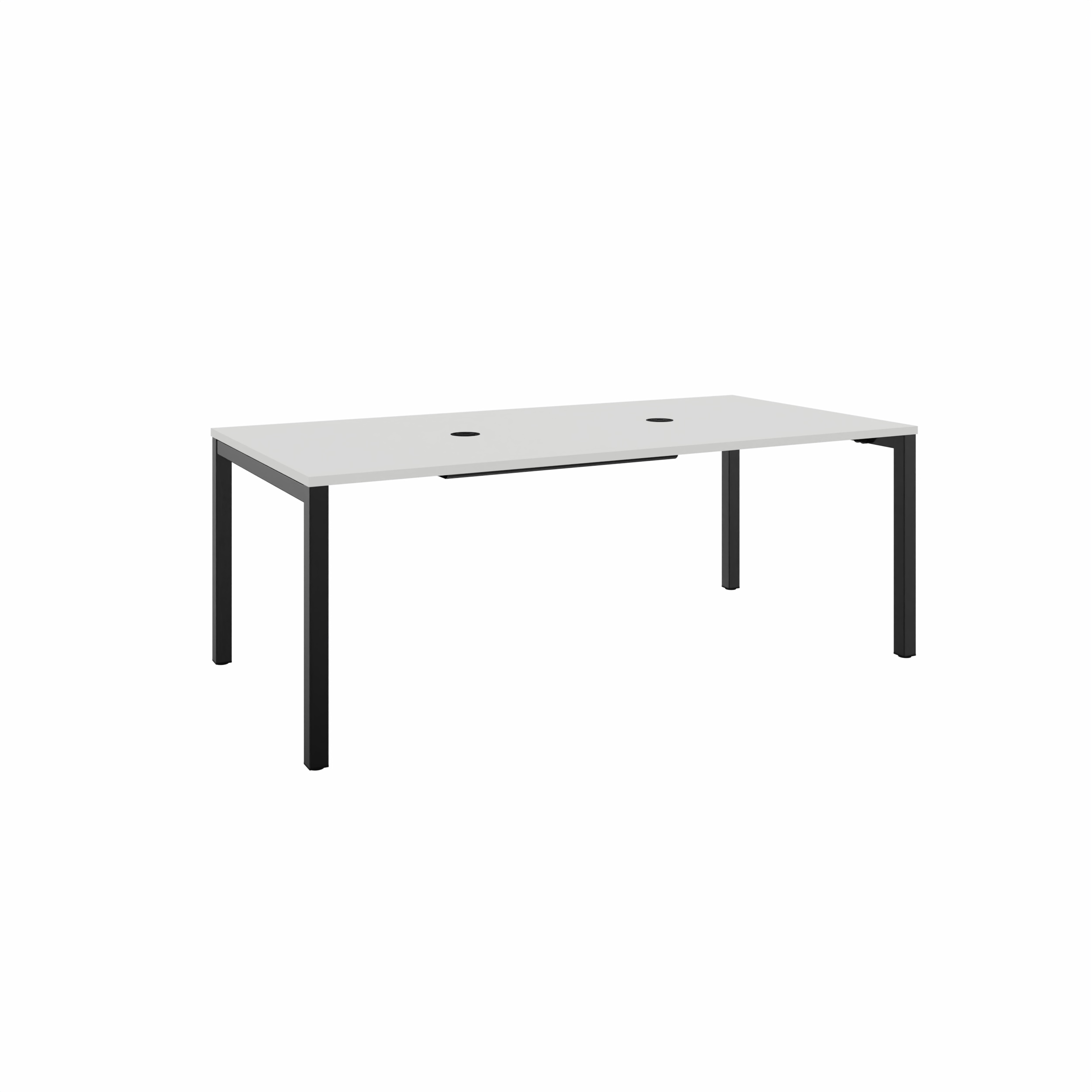 Table de réunion rectangulaire 8 places Arial - l. 200 x pr. 100 cm - 2 obturateurs - piètement arche