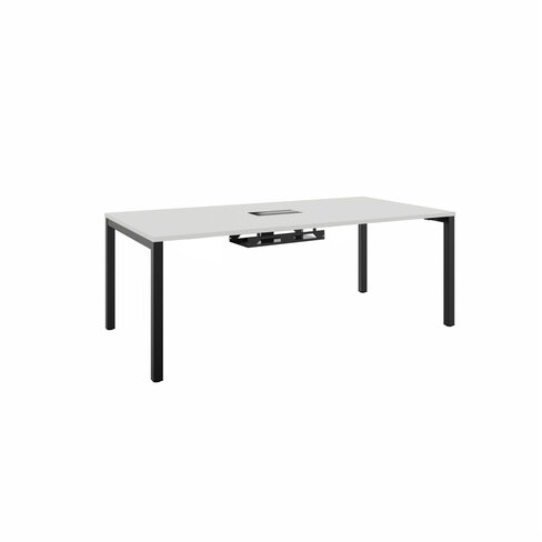 Table de réunion rectangulaire 8 places Arial - l. 200 x pr. 100 cm - 1 trappe - piètement arche