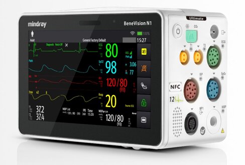 BeneVision N1 [standard], avec wifi, SpO2 Mindray, 2xPI, analyse ECG 12D {Glasgow}