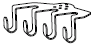 4 crochets pour gestion des câbles - à utiliser avec 6887282