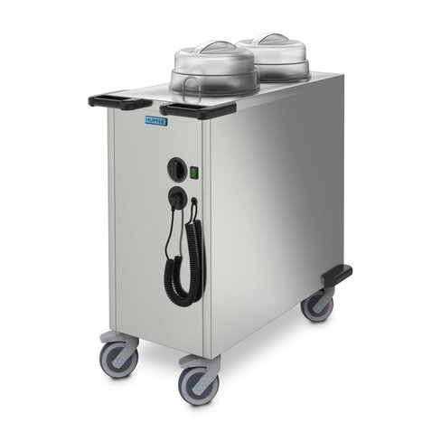 Chariot à niveau constant chauffant - 2 colonnes - pour assiettes Ø 19-26 cm - avec guides d'ajustement