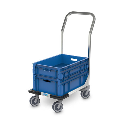 Chariot socle rouleur pour bacs Euronorme 60 x 40 cm