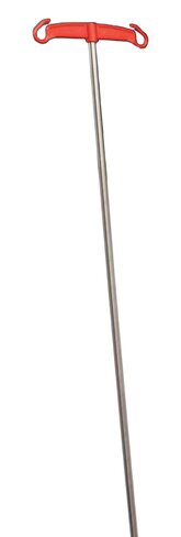 Tige porte-sérum simple inox, 2 crochets