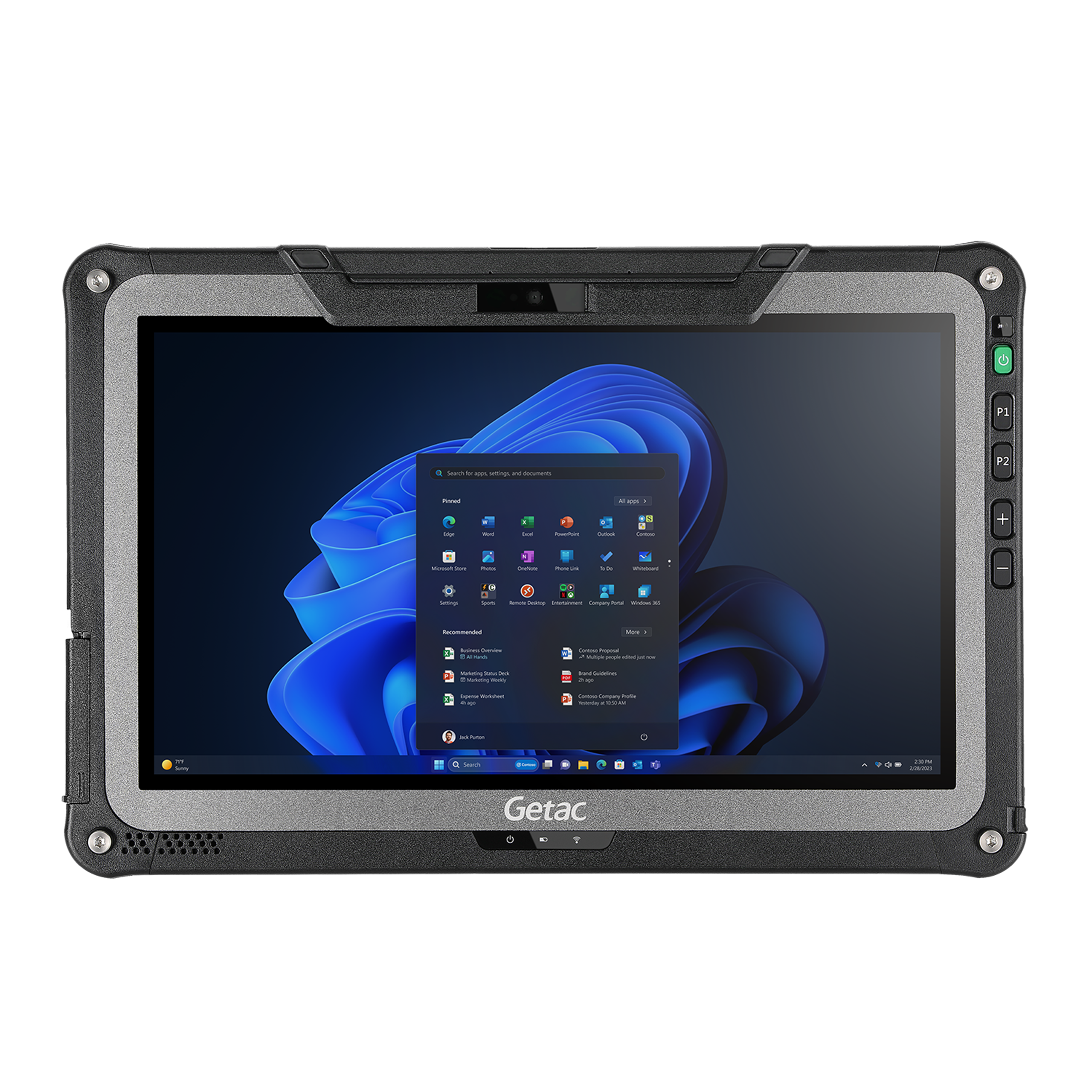 Tablette Getac F110G7-EX - 11,6'' Intel Core i5-1335U - 8 Go - 256 Go - Win 11 Pro - WiFi - avec chargeur