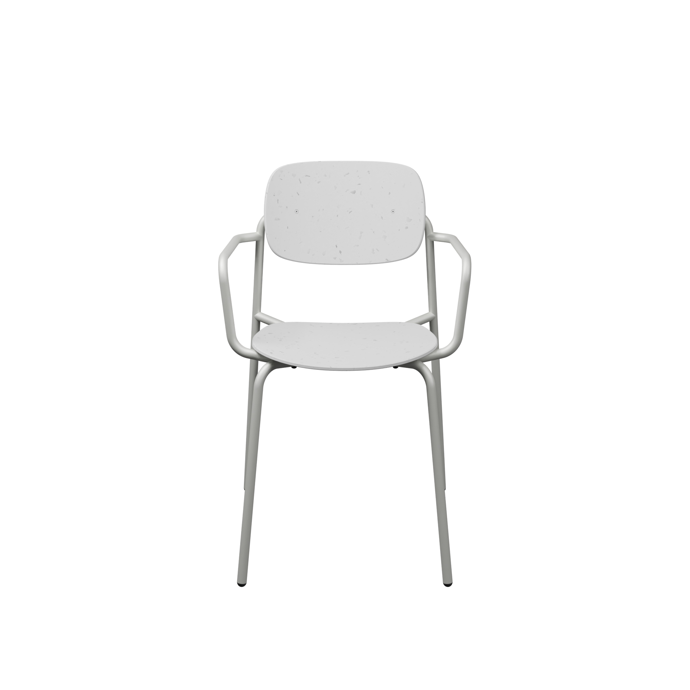 Fauteuil 4 pieds Uso - Plastique PEHD 100 % recyclé - piétement époxy - empilable