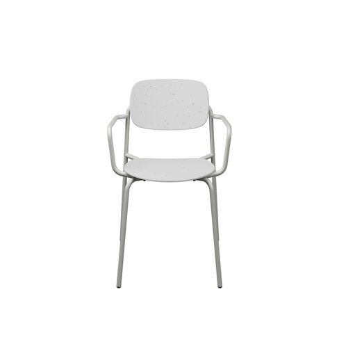 Fauteuil 4 pieds Uso - Plastique PEHD 100 % recyclé - piétement époxy - empilable