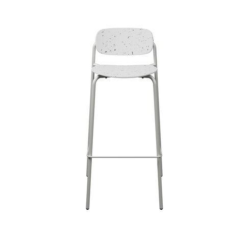 Chaise haute 4 pieds Uso - Plastique PEHD 100 % recyclé - piétement époxy