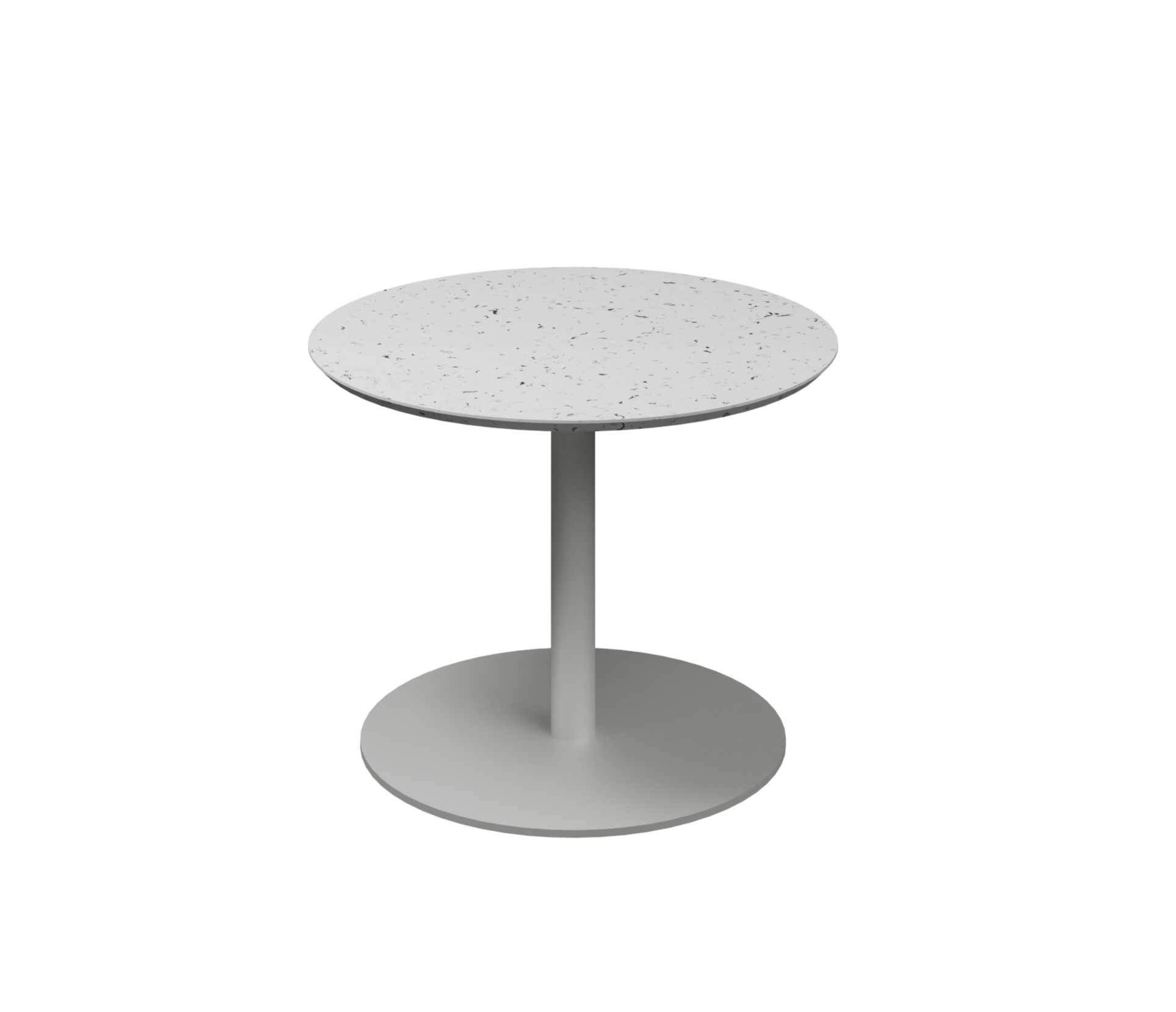 Table basse ronde Trinquet - Ø 60 cm - h.45 cm - plateau PS 100 % recyclé - piétement époxy