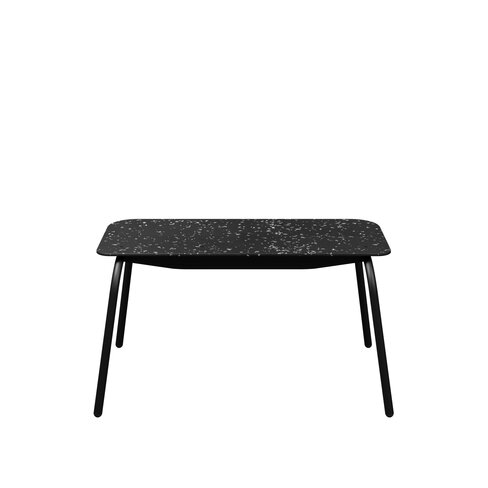 Banc 2 places Mahaut - assise 89 x 38 cm - plastique PEHD 100% recyclé - piétement époxy