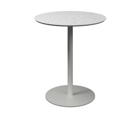 Table ronde Trinquet - Ø 70 x h. 75 cm - plateau PS 100 % recyclé - piétement époxy
