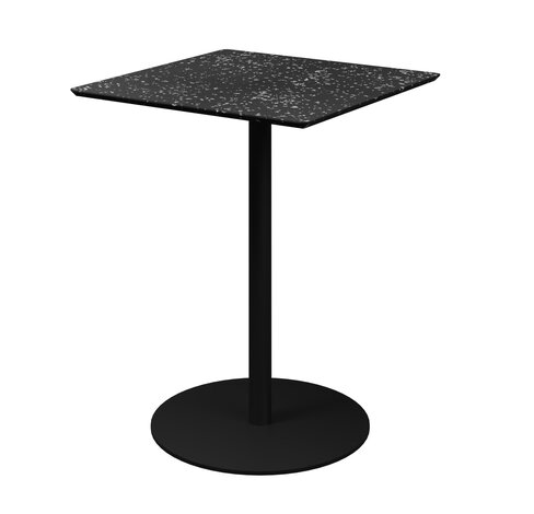 Table Trinquet - 60 x 60 x h. 75 cm - plateau PS 100 % recyclé - piétement époxy