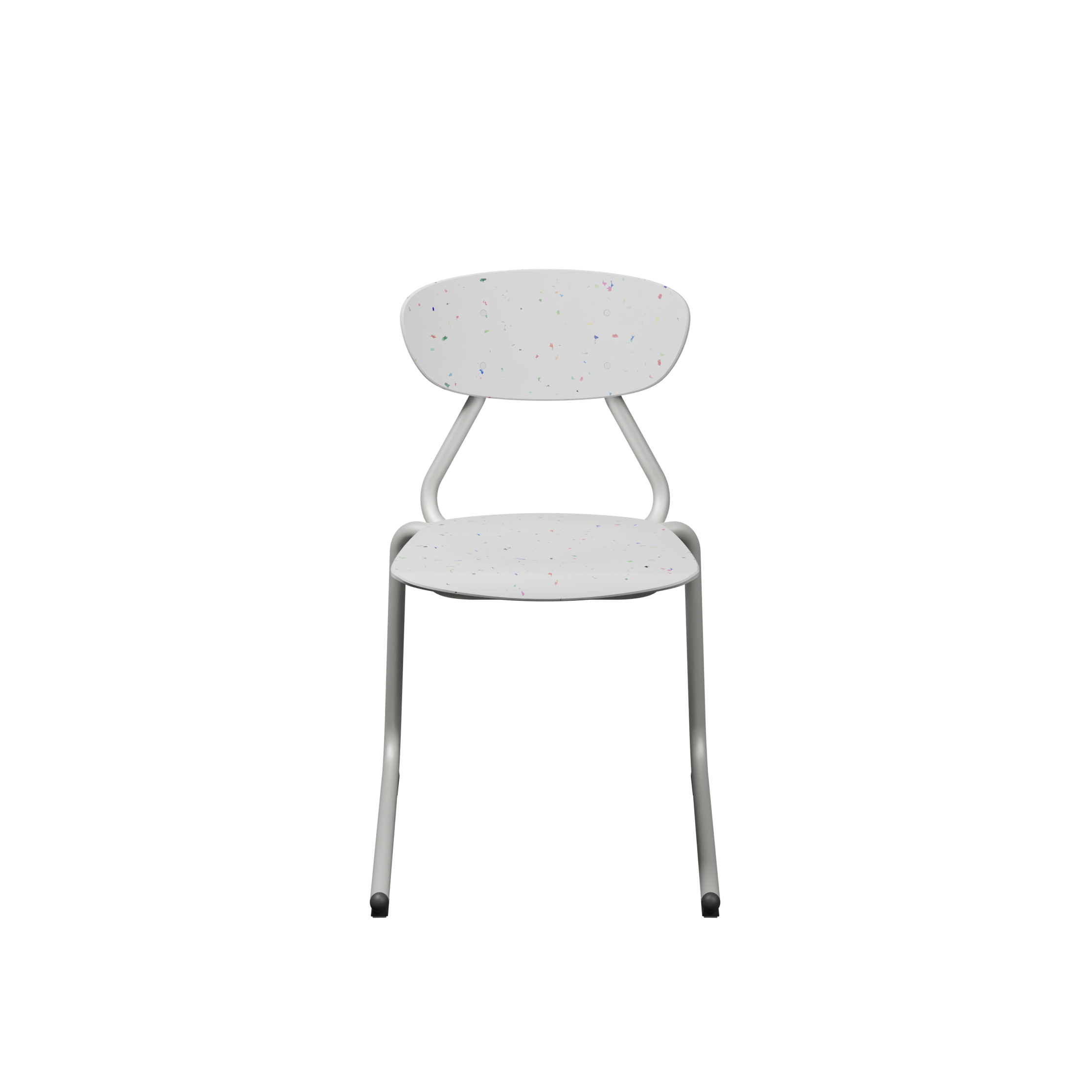 Chaise appuie sur table Marmaille - plastique PEHD 100% recyclé - structure acier - empilable