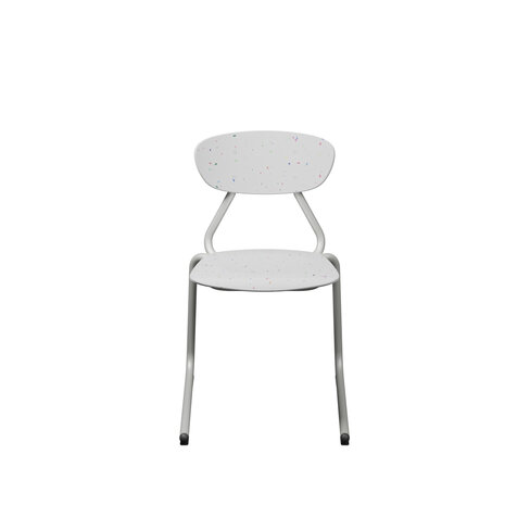Chaise appuie sur table Marmaille - plastique PEHD 100% recyclé - structure acier - empilable