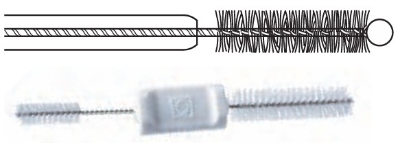 Kit 50 écouvillons pour endoscopes dig. 50x brosse endoscope et 50 brosse cage
