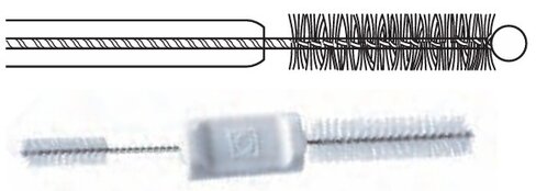 Kit 50 écouvillons pour endoscopes dig. 50x brosse endoscope et 50 brosse cage