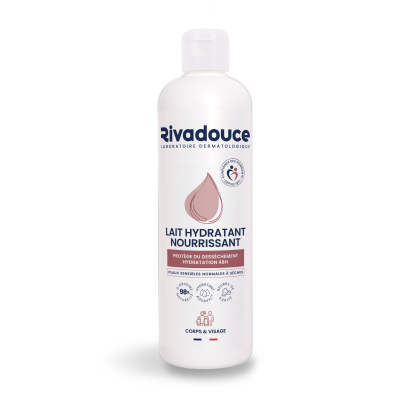 Lait hydratant nourrissant Rivadouce - Flacon 500ml 1 carton de 15 unités