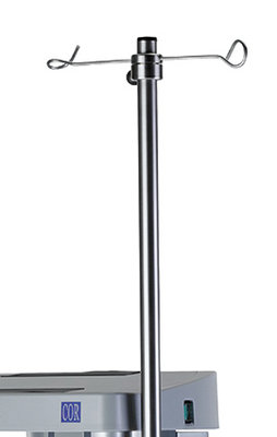 Tige porte sérum avec support Potence pour chariot COR série Ugxxx